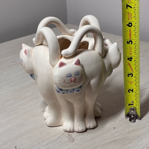 Fitz & Floyd Omnibus Vintage Cat Planter Whimsical Ceramic Kitty Vase Retro - Picture 9 of 9